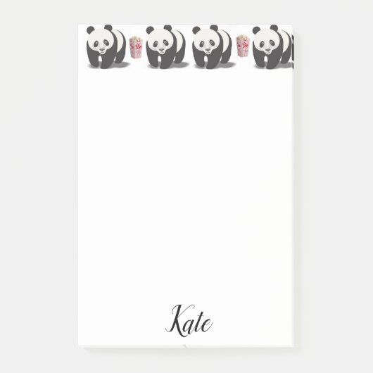 ポストイットノートパンダポップコーン ポストイット (正面)