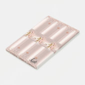 ポストイットノートピンクローズグリッタードリップ ポストイット (アングル)