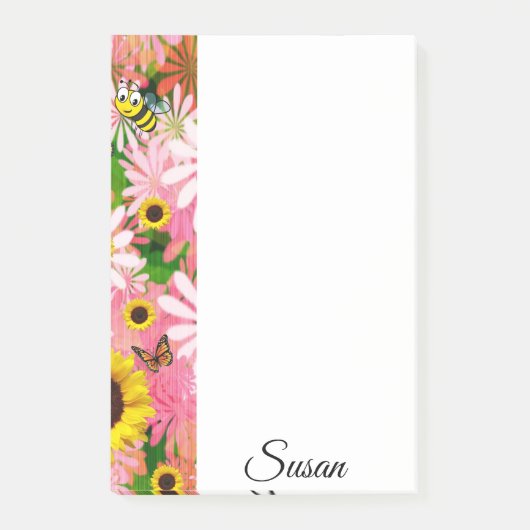 ポストイットノート（昆虫）マルハナバチ蝶 ポストイット (正面)