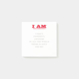 ポストイットノートRed I AM ユニーク Powerful Watermark ポストイット