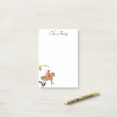 ポストイットメモの妖精の馬スカンクオラ、アミーゴ ポストイット (デスク上)