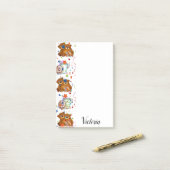 ポストイットメモ テディベア ポストイット (デスク上)