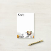 ポストイットメモ フローラルバイク ポストイット (デスク上)