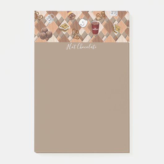 ポストイットメモ ホットチョコレート マシュマロ ポストイット (正面)