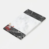 ポストイットメモ 白＆黒 マーブル テディベア ポストイット (アングル)