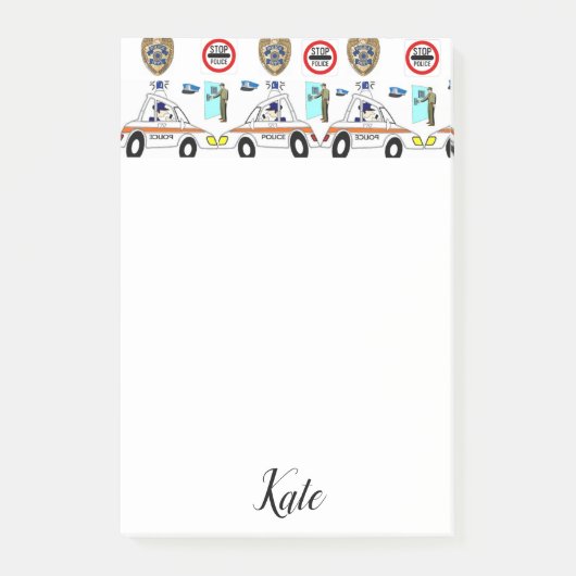 ポストイットメモ 警察車 ポストイット (正面)