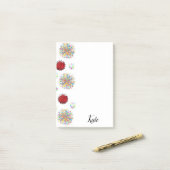 ポストイット ノーツ 赤いリコリス (デスク上)