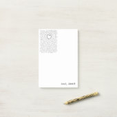 ポストイット ノートの色とりどりのハート (デスク上)