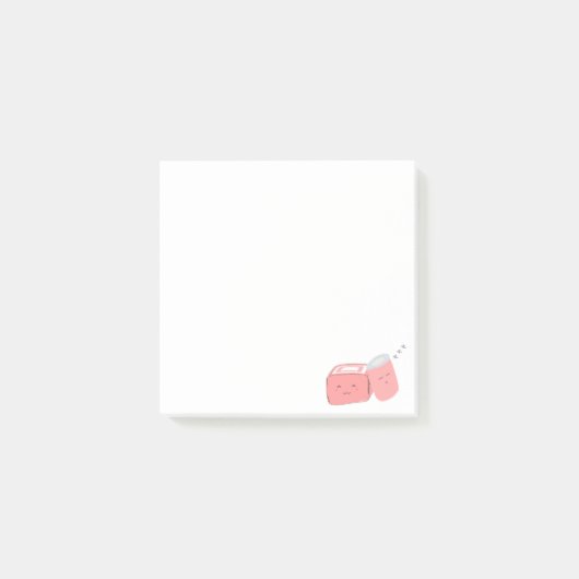 ポストイット ノート | かわいいマシュマロ (正面)