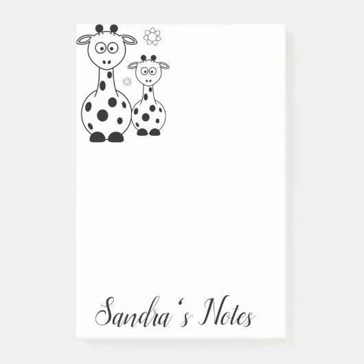 ポストイット ノート カラーリング キリン (正面)