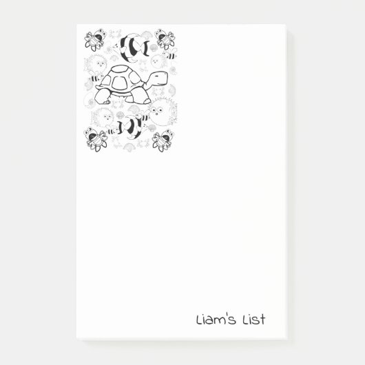 ポストイット ノート カラーリング  タートルズ  フィッシュ (正面)