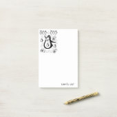 ポストイット ノート カラーリング ペンギン ミツバチ (デスク上)