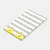 ポストイット ノート グレー ストライプ イエロー スターズ (アングル)