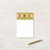 ポストイット ノート ゴールド (デスク上)