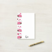 ポストイット ノート ピンク レディバグ (デスク上)