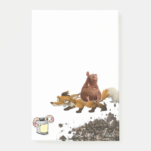 ポストイット ノート フォックス マウス ワーム (正面)