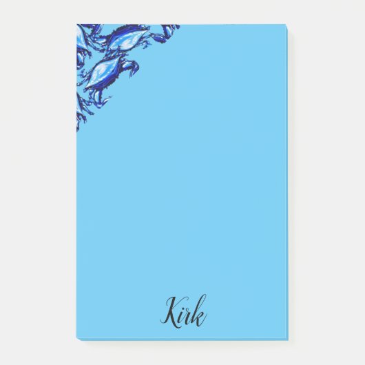 ポストイット ノート ブルー カニ (正面)