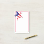 ポストイット・ノート – 愛国的なスター ポストイット (デスク上)