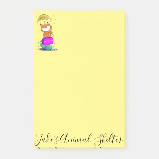 ポストイット ノート 猫 ネコ 避妊 済 (正面)