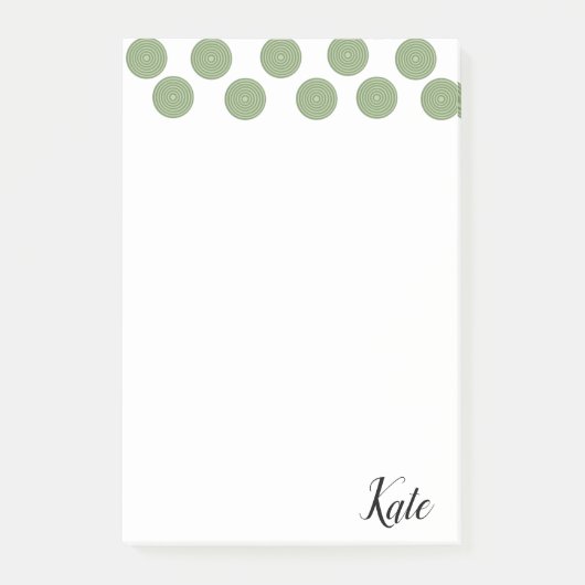 ポストイット ノート 緑の丸 (正面)