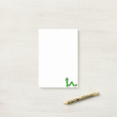 ポストイット ノート 緑の虫 (デスク上)