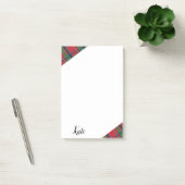 ポストイット ノート 赤 青 緑 格子縞 (オフィス)