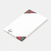 ポストイット ノート 赤 青 緑 格子縞 (アングル)