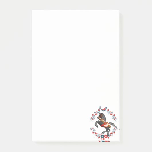 ポストイット ノート 馬 花柄 (正面)