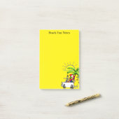 ポストイット ノート 黄色 ビーチ ファン (デスク上)