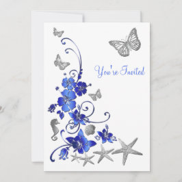 ポストウェディングレセプショントロピカルビーチテーマ招待状 招待状