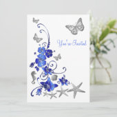 ポストウェディングレセプショントロピカルビーチテーマ招待状 招待状 (スタンド正面)