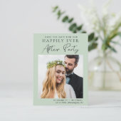 ポストウェディングレセプション日付のセージを保存 案内ポストカード (スタンド正面)