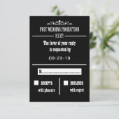 ポストウェディングレセプションRSVP招待状カード 出欠カード (スタンド正面)