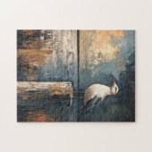 ポストオイル・ペインティング・アートのカモメ ジグソーパズル (横)