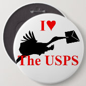 ポストオフィスのボタンが大好き 缶バッジ (正面&裏面)