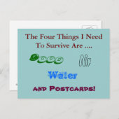 ポストカおもしろいード – ポストカードが必要生き延びあり ポストカード (正面/裏面)