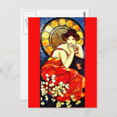 ポストカクラシックージ – ヴィンテージ – アルフォンスミュシャ59 ポストカード (正面/裏面)