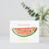 ポストカルテ「Wassermelone」、Aquarell、Daniela Elia ポストカード (スタンド正面)