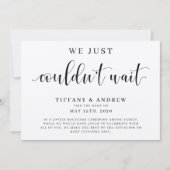 ポストカーの発表を待ちき結婚れなかった 招待状 (正面)