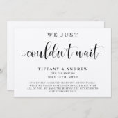 ポストカーの発表を待ちき結婚れなかった 招待状 (正面/裏面)