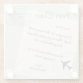 ポストカーカスタムドのメッセージパーソナルラブノート ガラスコースター (裏面)