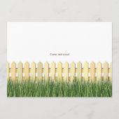 ポストカードお引越しのお知らせ - 柵と庭付き 案内状 (裏面)