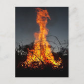 ポストカードでの焚き火 ポストカード (正面)