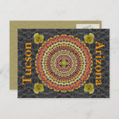 ポストカードとしての樽型サボテン曼荼羅2 ポストカード (正面/裏面)