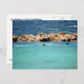 ポストカードにシュノーケリングカリブのする ポストカード (正面/裏面)