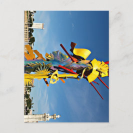 ポストカードに作成されたボランティア活動への献上品 ポストカード