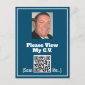 ポストカードに写真とQRコードが付いたCV ポストカード (正面)