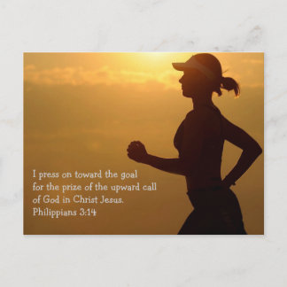 ポストカードに向かって押し進むゴール ポストカード