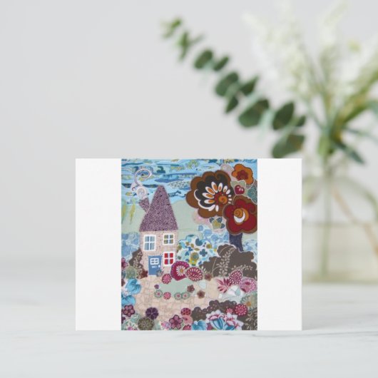 ポストカードのアーティチョークアート（エスケープ） ポストカード (スタンド正面)