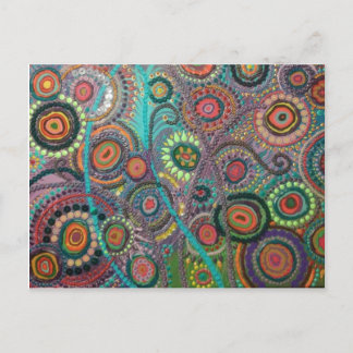 ポストカードのアーティチョークアート（孔雀） ポストカード